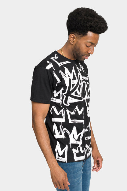 Rhinestone Studded Crowned King T-Shirt
