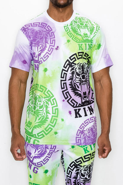 Tie Dye King Tiger T-Shirt