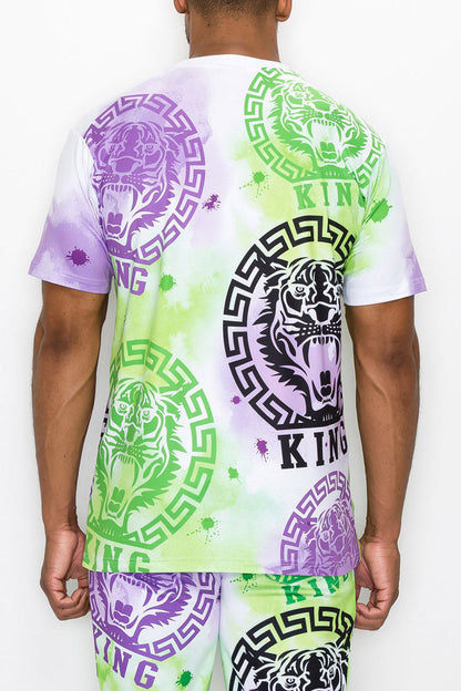 Tie Dye King Tiger T-Shirt