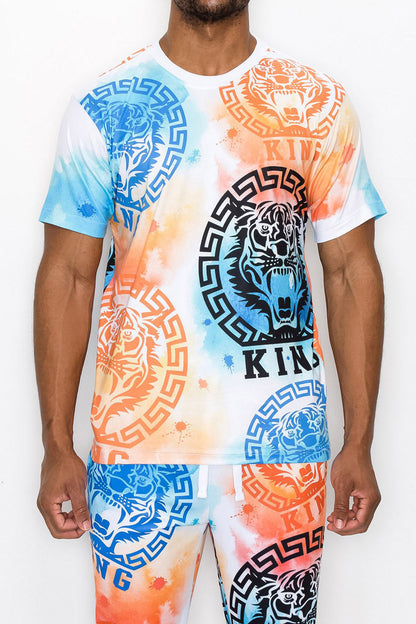 Tie Dye King Tiger T-Shirt
