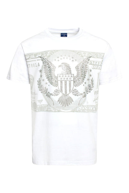 Men's Money Print Rhinestone Graphic T-Shirt