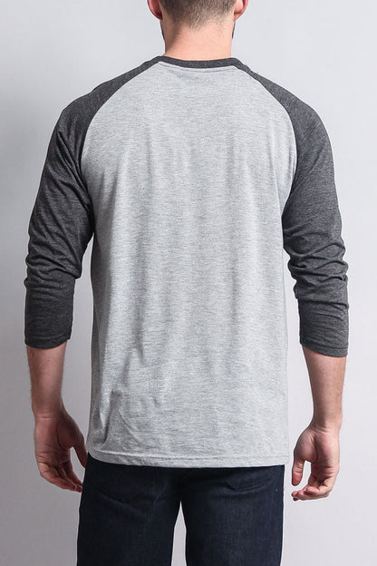 Men's Baseball T-Shirt (Grey/Charcoal)