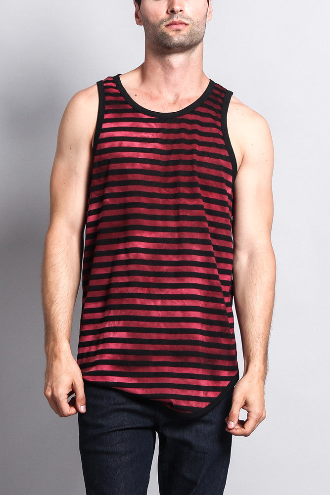 Mineral Wash Stripe Tank-Top