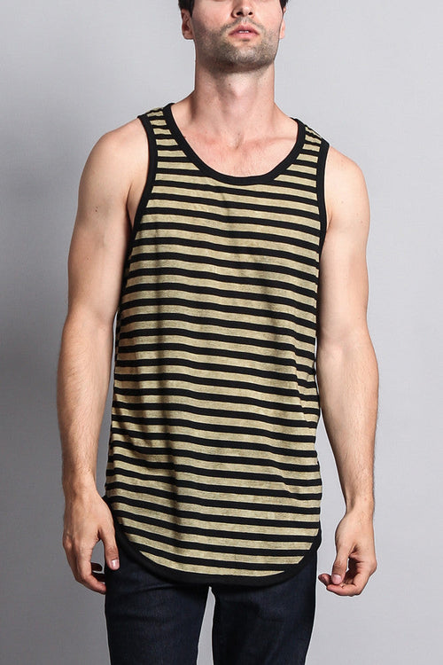 Mineral Wash Stripe Tank-Top