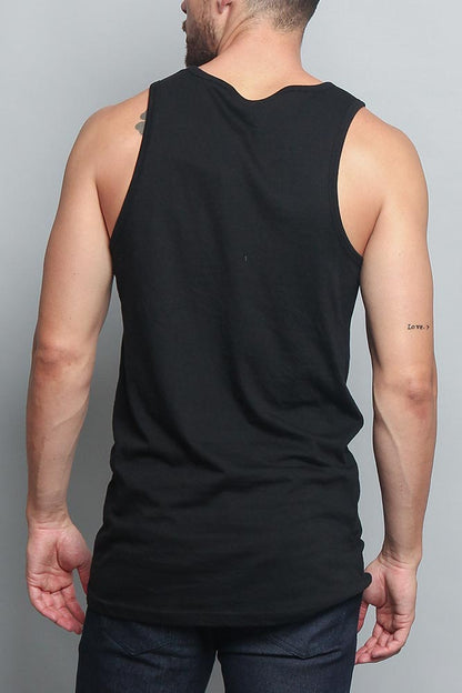 Basic Essential Straight Hem Long Length Tank Top