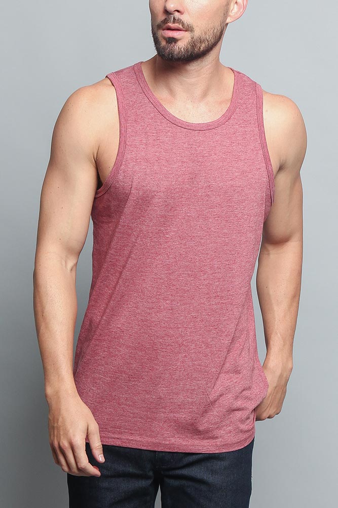 Basic Essential Straight Hem Long Length Tank Top