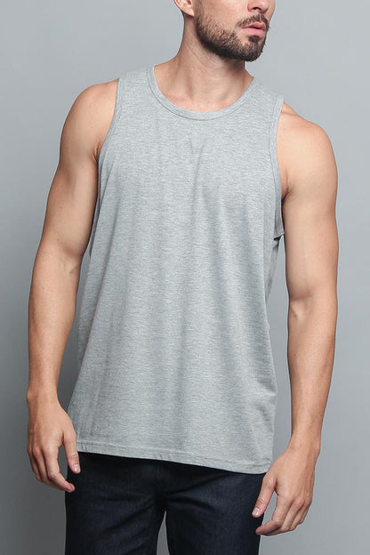 Basic Essential Straight Hem Long Length Tank Top