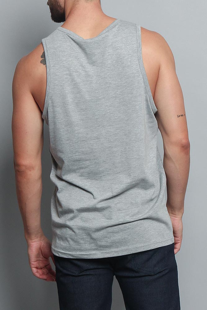 Basic Essential Straight Hem Long Length Tank Top
