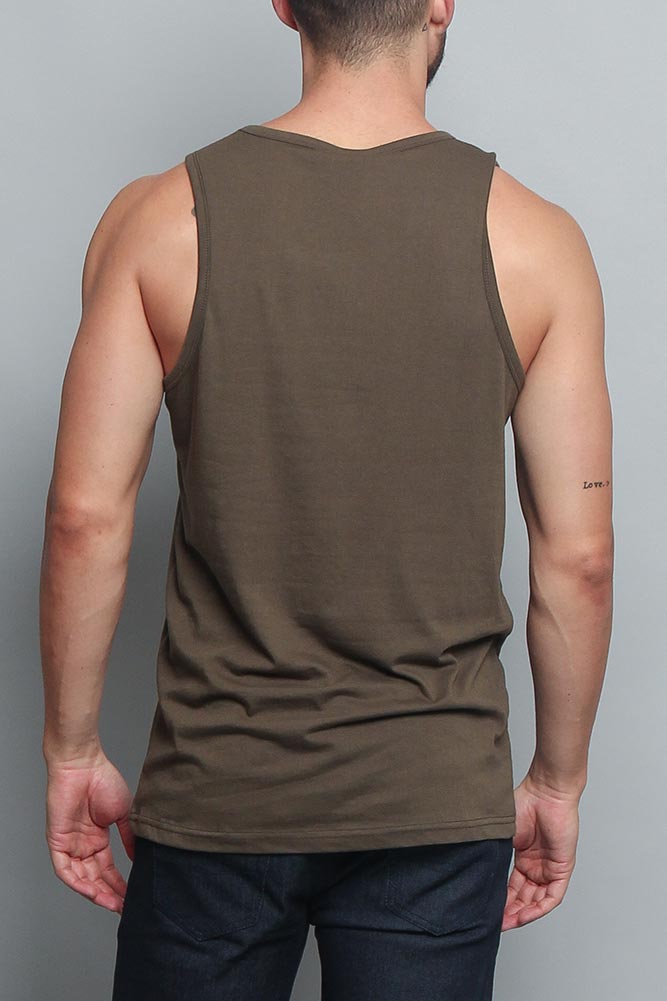 Basic Essential Straight Hem Long Length Tank Top