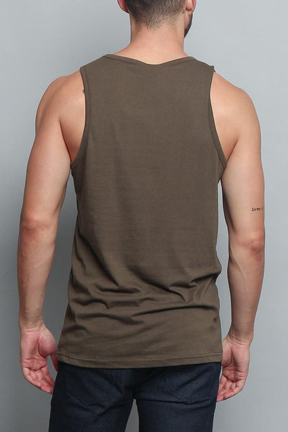 Basic Essential Straight Hem Long Length Tank Top