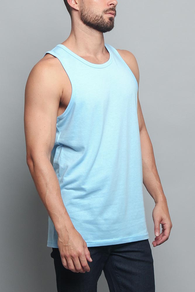 Basic Essential Straight Hem Long Length Tank Top