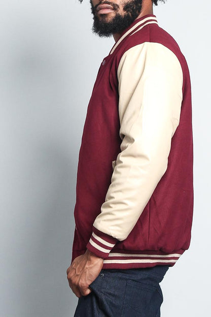 Men's Essential Letterman Varsity Jacket
