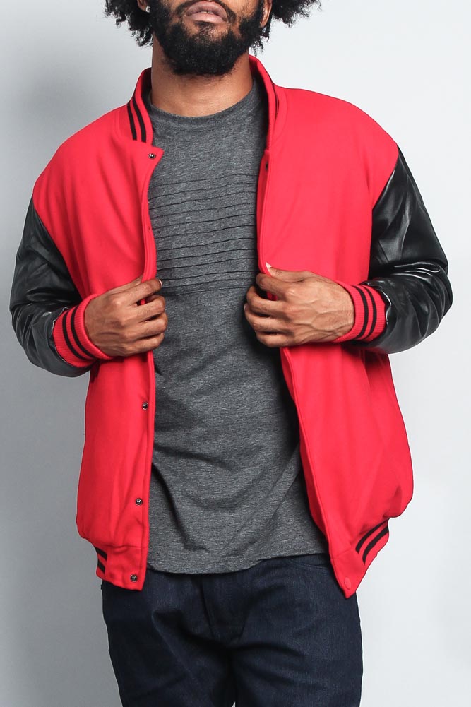 Men's Essential Letterman Varsity Jacket