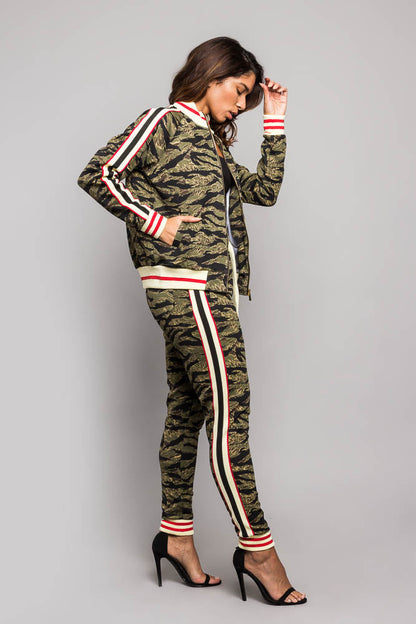 Tiger Print Track Suit Set