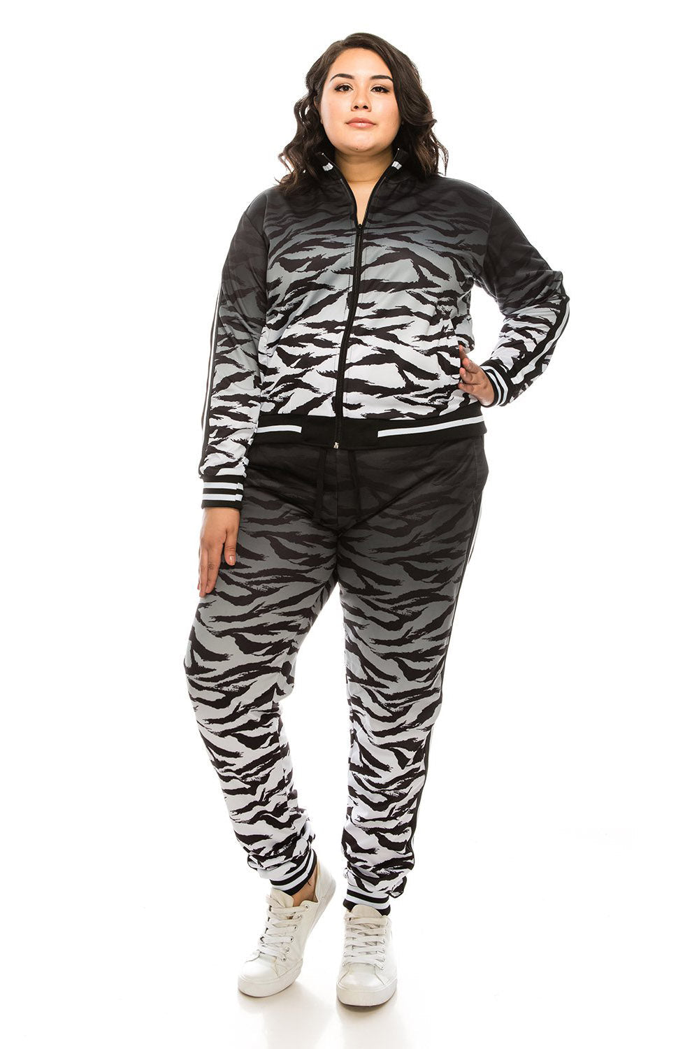 Ombre Gradient Tiger Stripe Tracksuit
