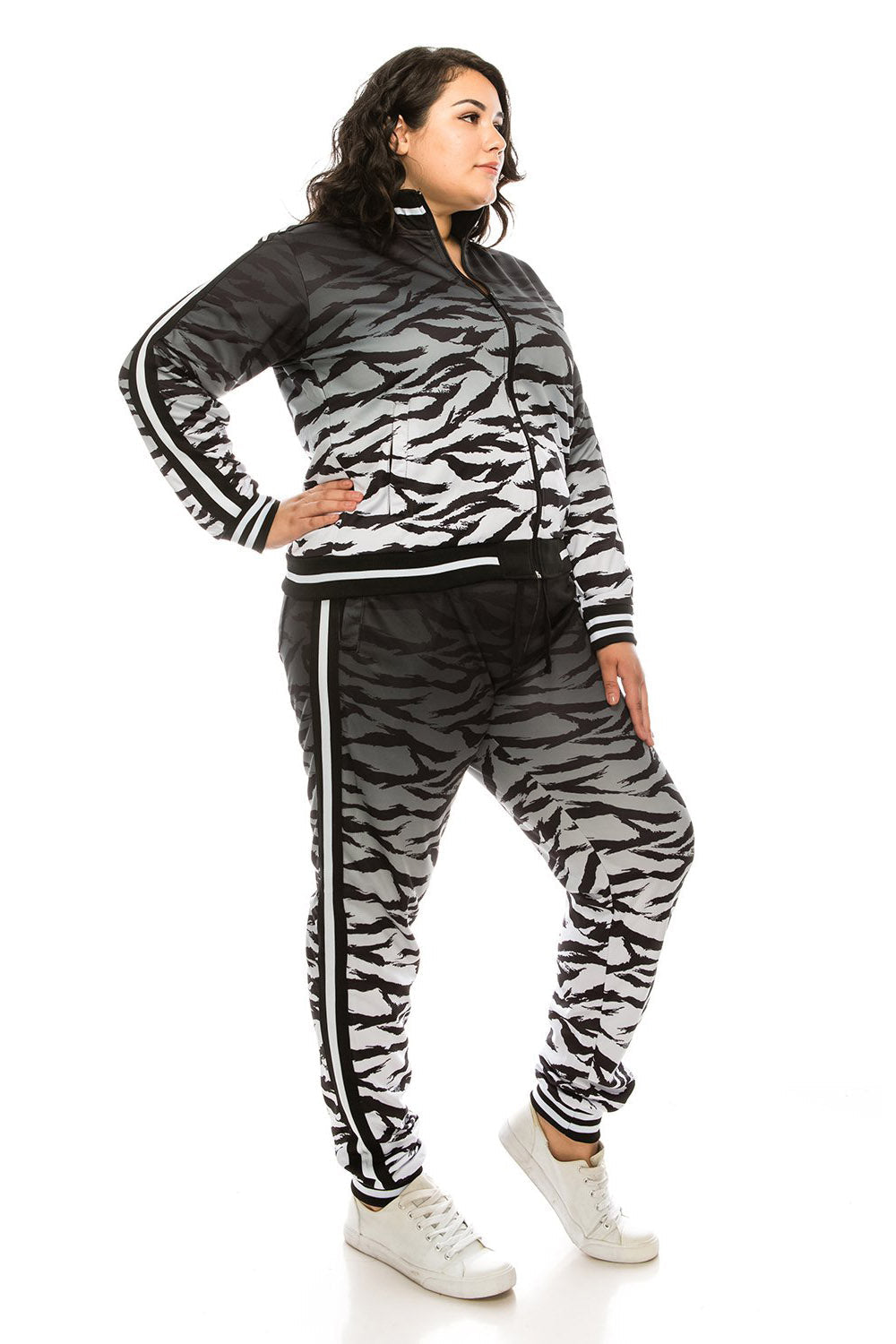 Ombre Gradient Tiger Stripe Tracksuit
