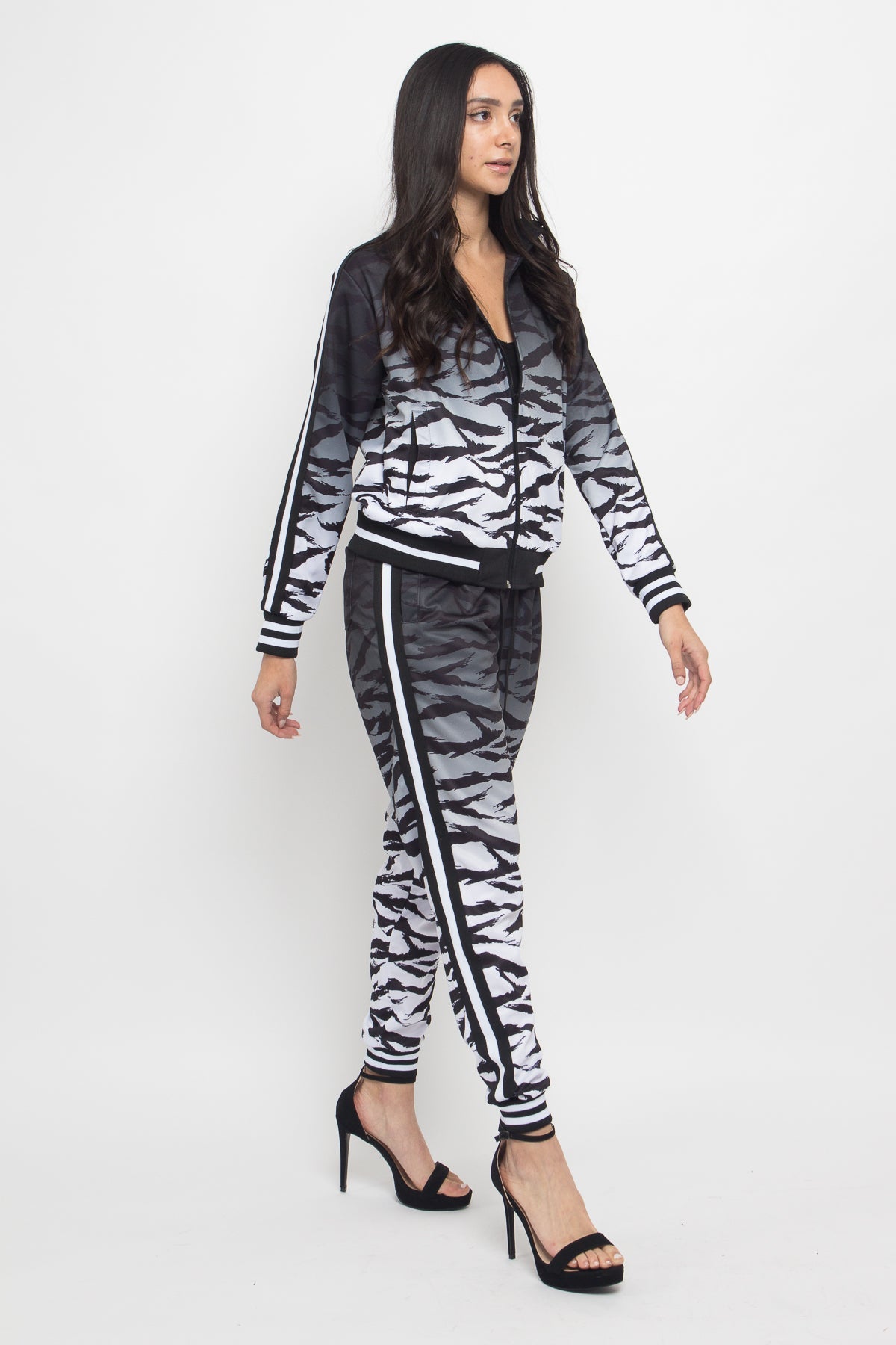 Ombre Gradient Tiger Stripe Tracksuit