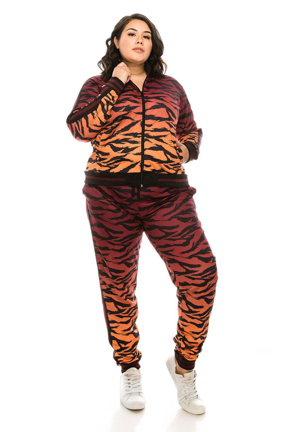 Ombre Gradient Tiger Stripe Tracksuit