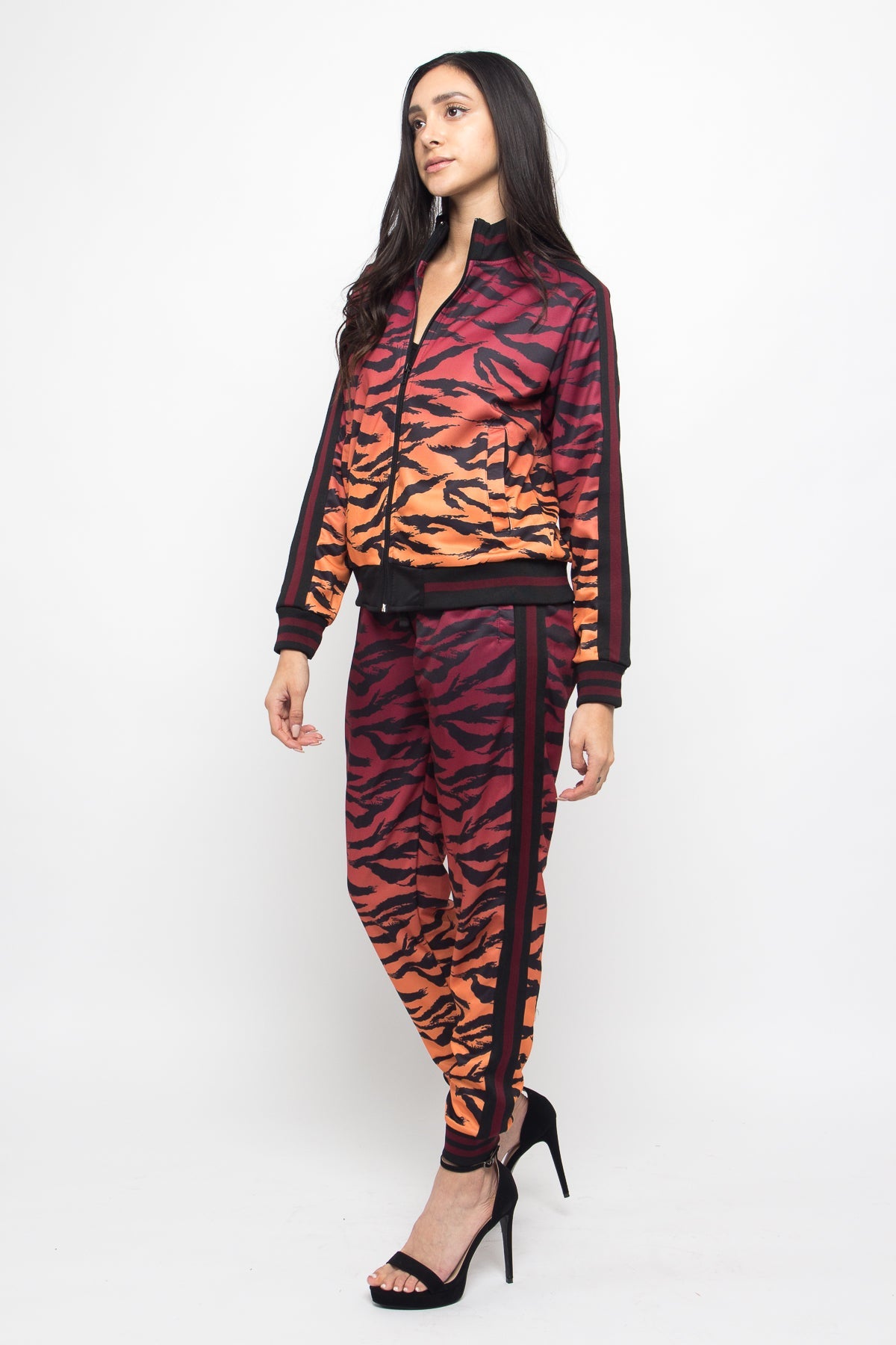 Ombre Gradient Tiger Stripe Tracksuit