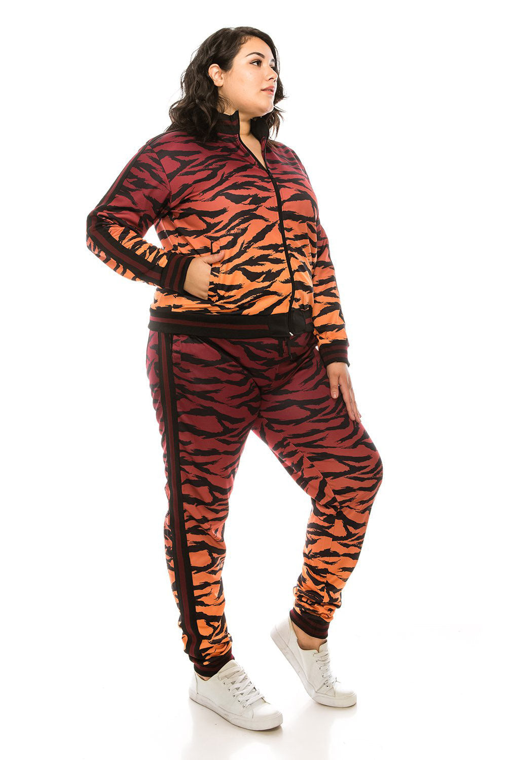 Ombre Gradient Tiger Stripe Tracksuit