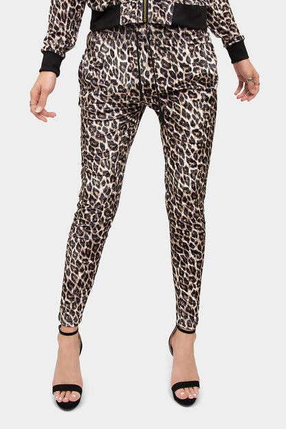 Leopard Velour Velvet Track Suit