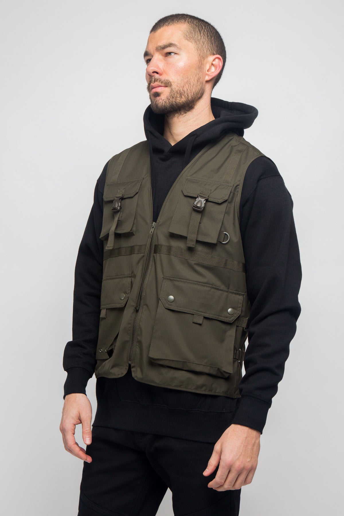 Utility Buckled Pocket Vest