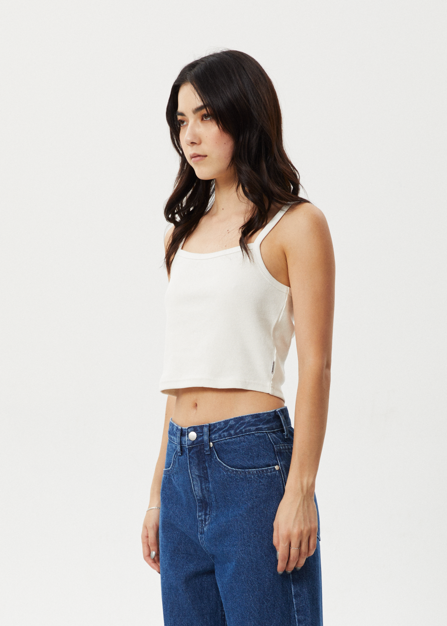 AFENDS Womens Taylor - Rib Singlet - White