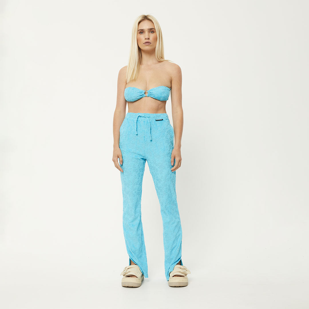 AFENDS Womens Moon - Terry Pant - Blue Daisy