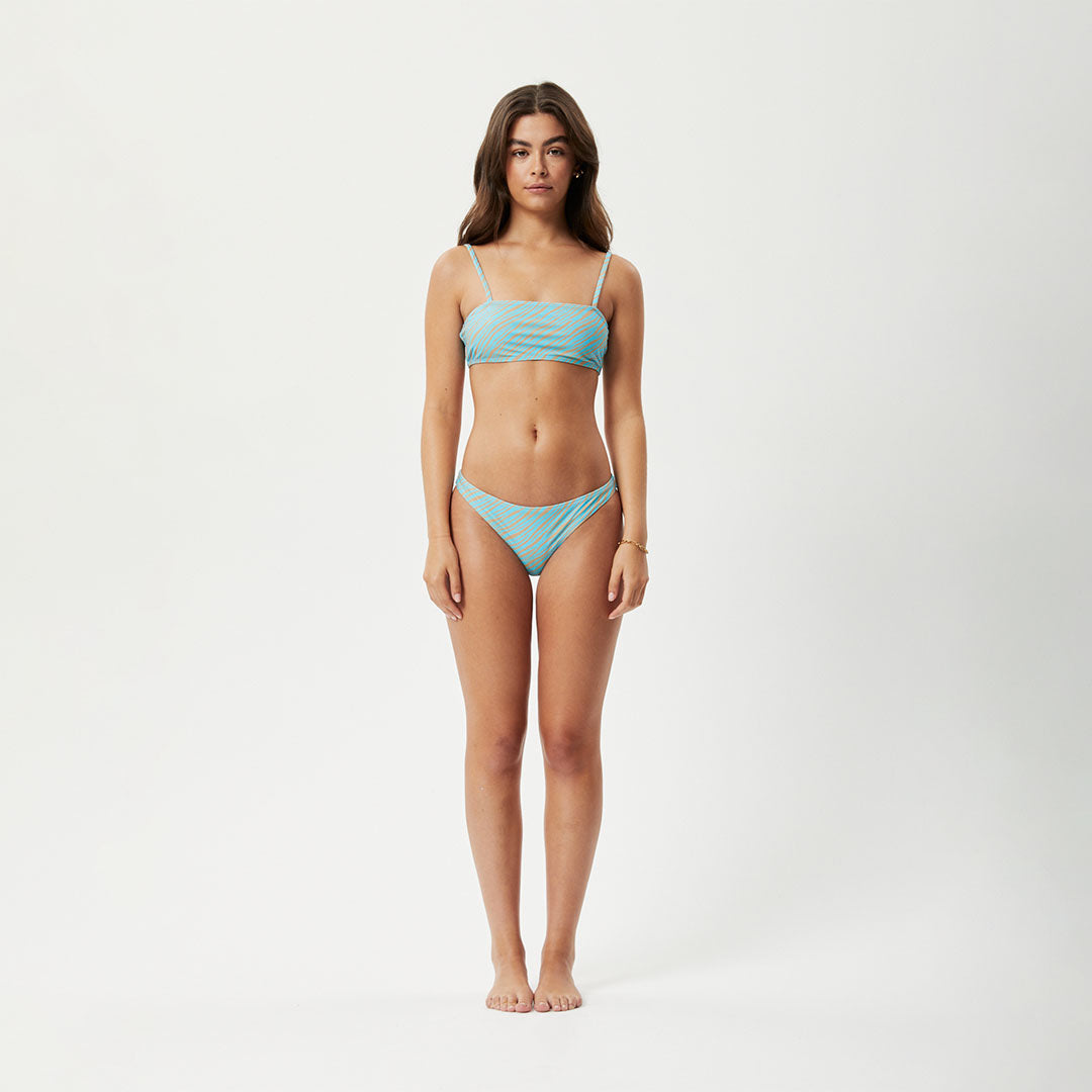 AFENDS Womens Adi - Bikini Top - Blue Stripe