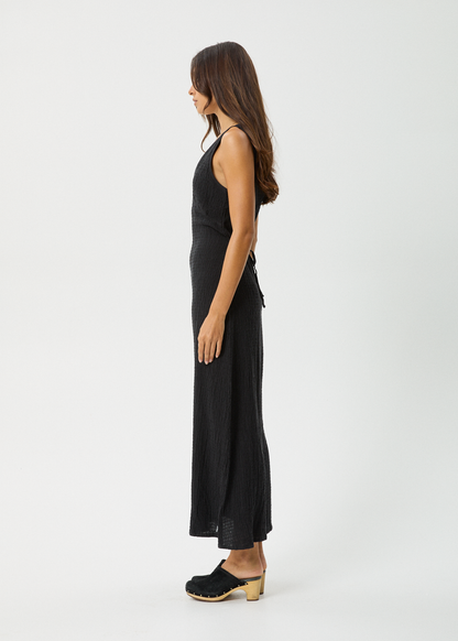 AFENDS Womens Tully - Seersucker Maxi Dress - Black