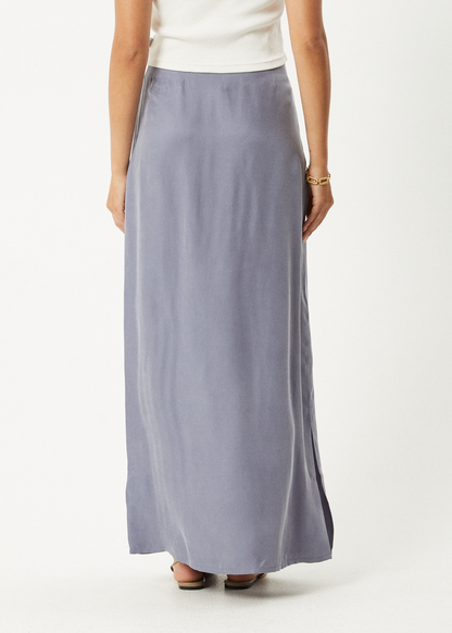 AFENDS Womens Grace - Cupro Maxi Skirt - Marlin