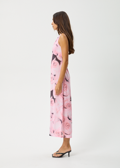 AFENDS Womens Marinette - Sheer Maxi Dress - Rose