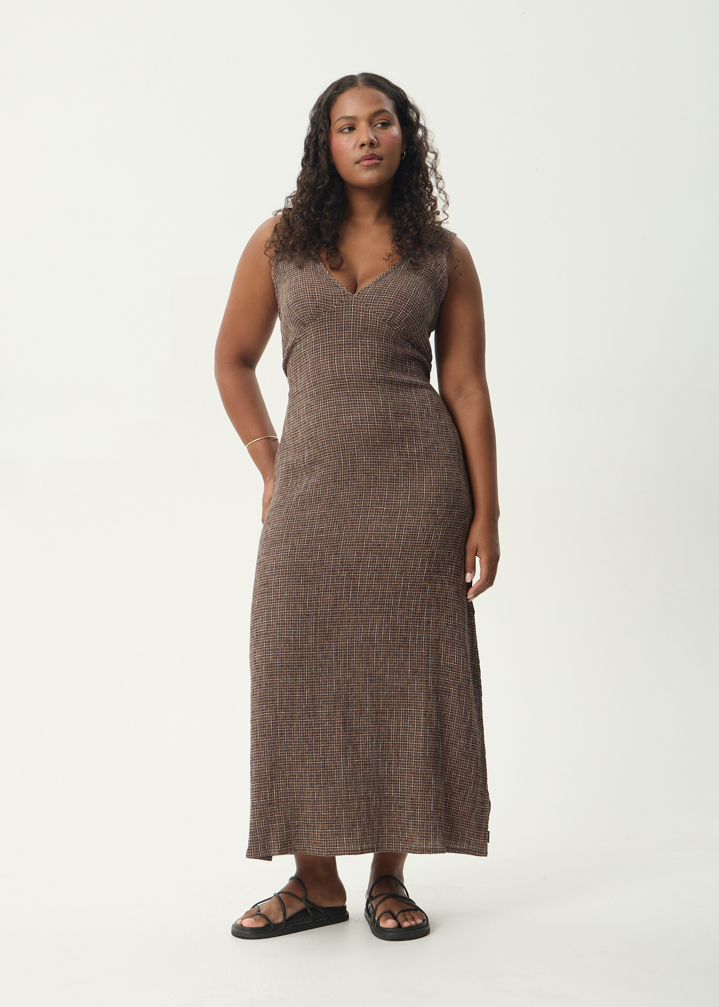 AFENDS Womens Tully - Seersucker Maxi Dress - Hometown Coffee