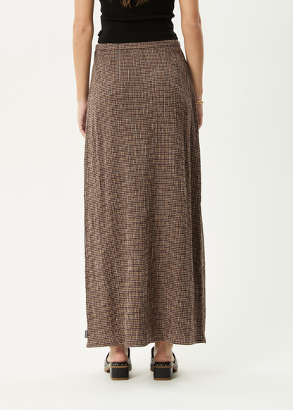 AFENDS Womens Lita - Seersucker Maxi Skirt - Hometown Coffee