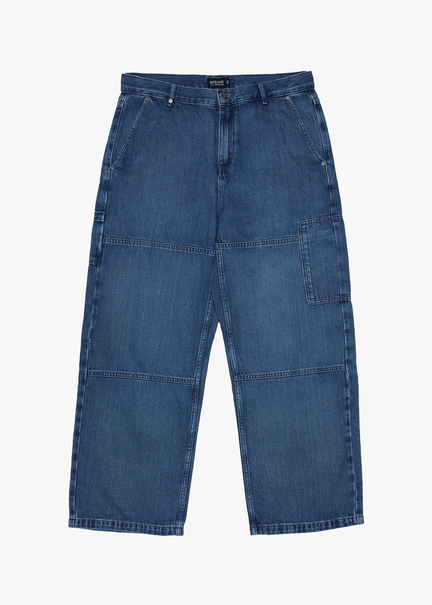 AFENDS Mens Richmond - Denim Workwear Jean - Authentic Blue