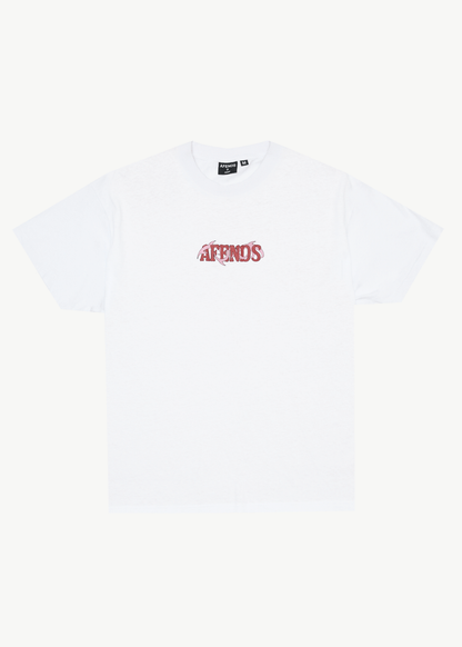 AFENDS Mens Waves - Boxy Tee - White