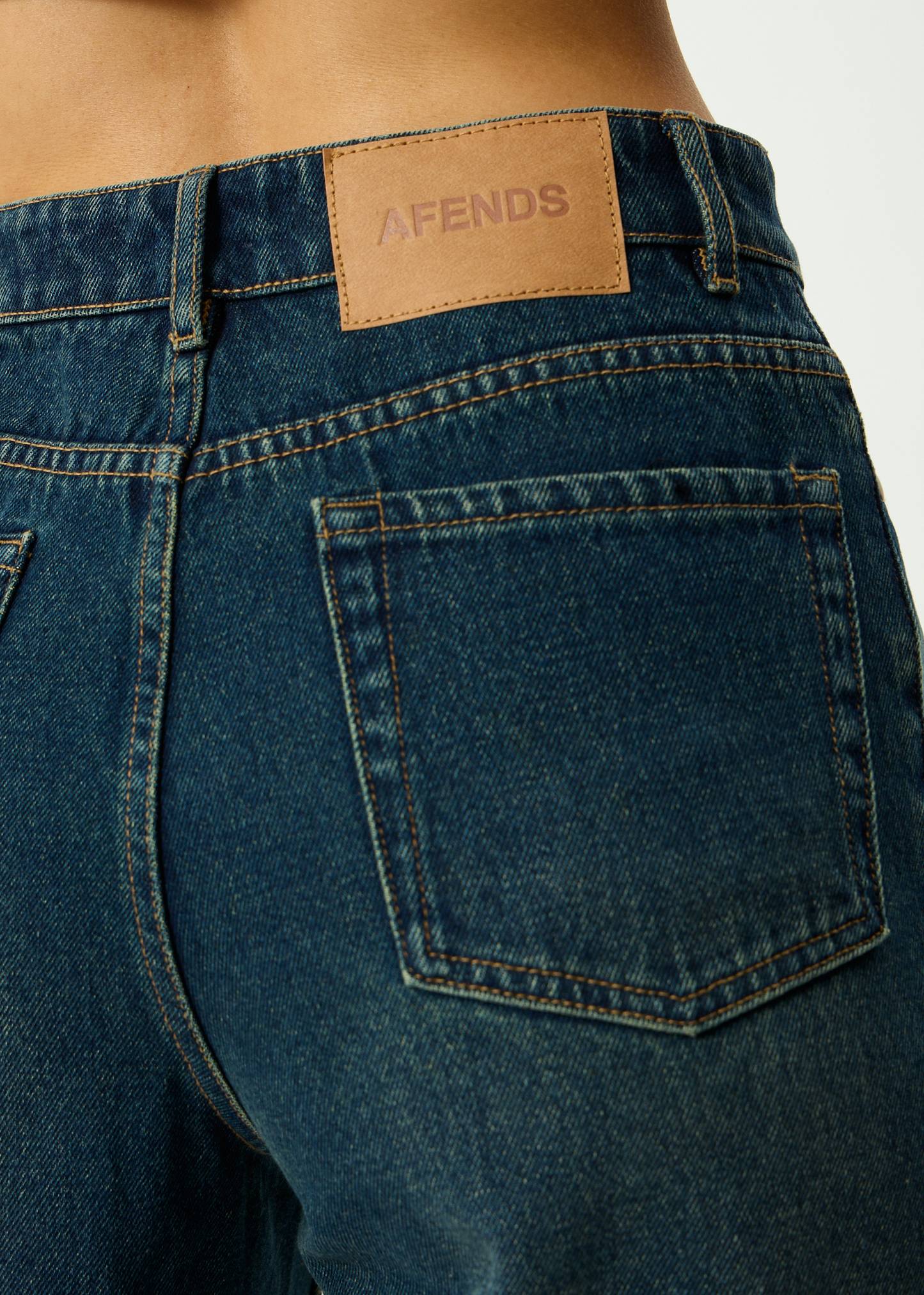 AFENDS Womens Bella - Denim Wide Leg Jean - Vintage Wash
