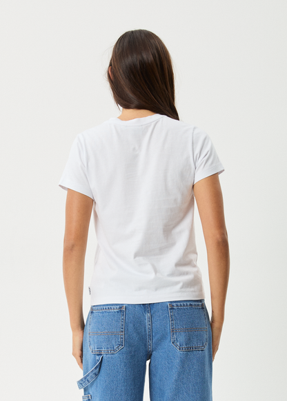AFENDS Womens Bonfire - Regular Tee - White