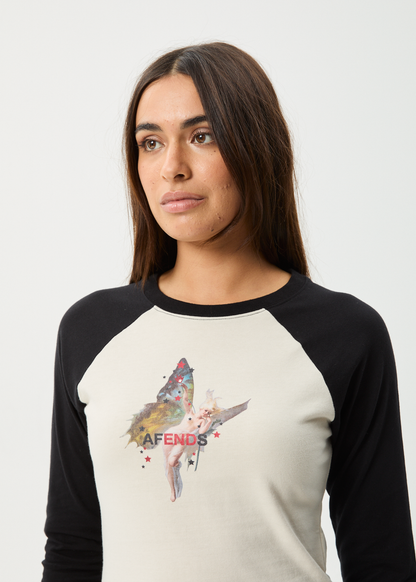 AFENDS Womens Pixie -  Long Sleeve Tee - Moonbeam