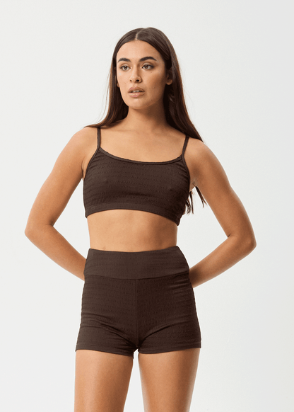 AFENDS Womens Cleo - Swim Short - Coffee