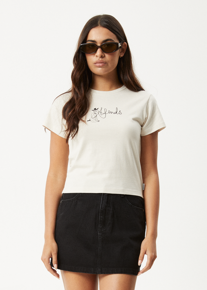 AFENDS Womens Karlee -  Baby Tee - Moonbeam