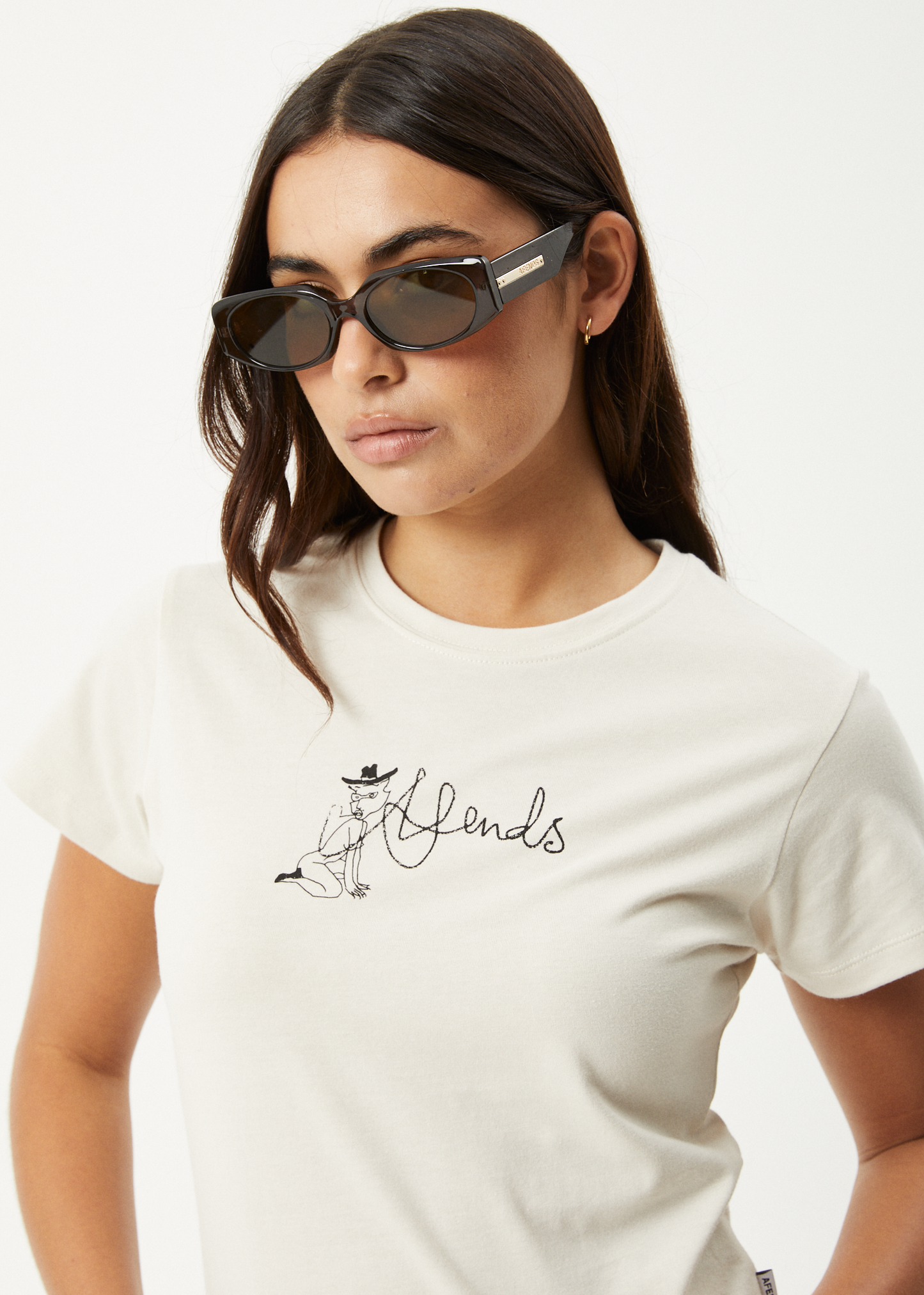 AFENDS Womens Karlee -  Baby Tee - Moonbeam