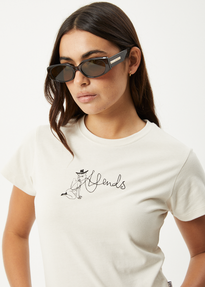 AFENDS Womens Karlee -  Baby Tee - Moonbeam
