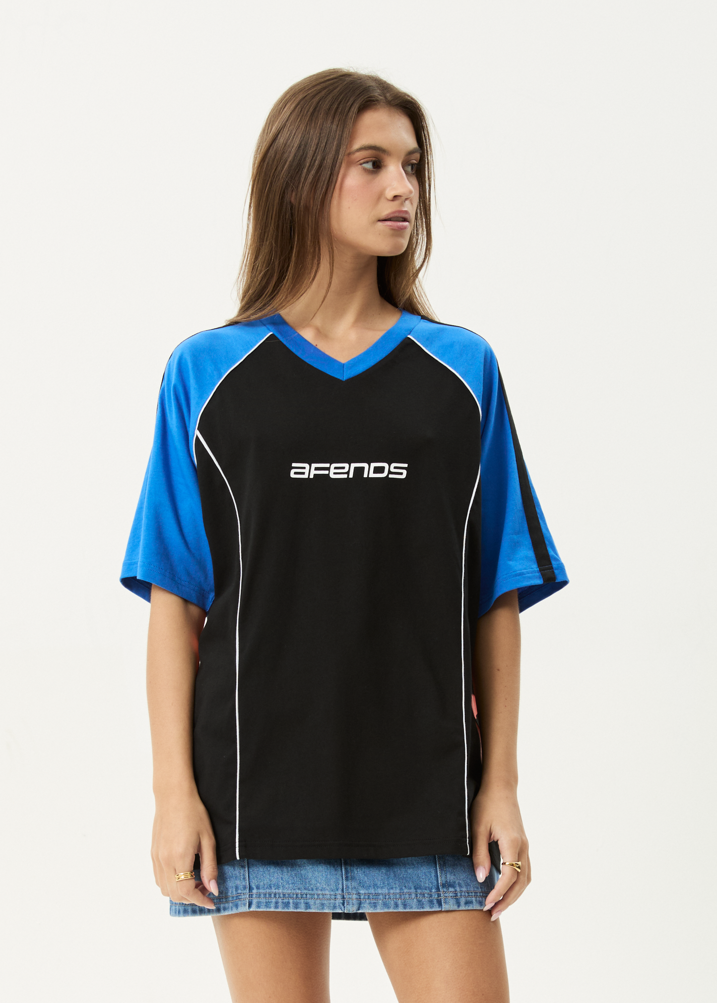 AFENDS Womens Fire Play - Oversized Tee - Black