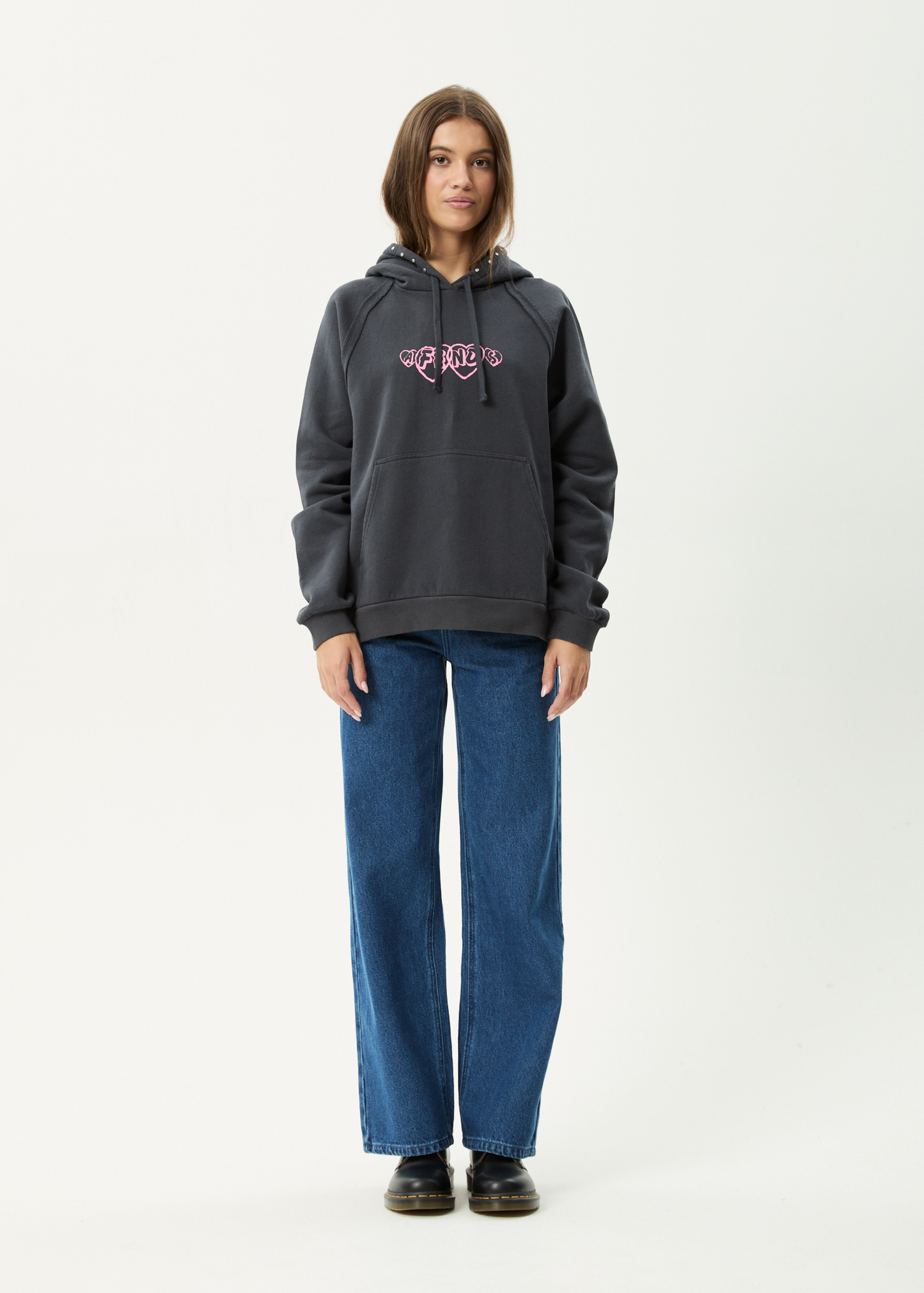 AFENDS Womens Hardware -  Hoodie - Charcoal