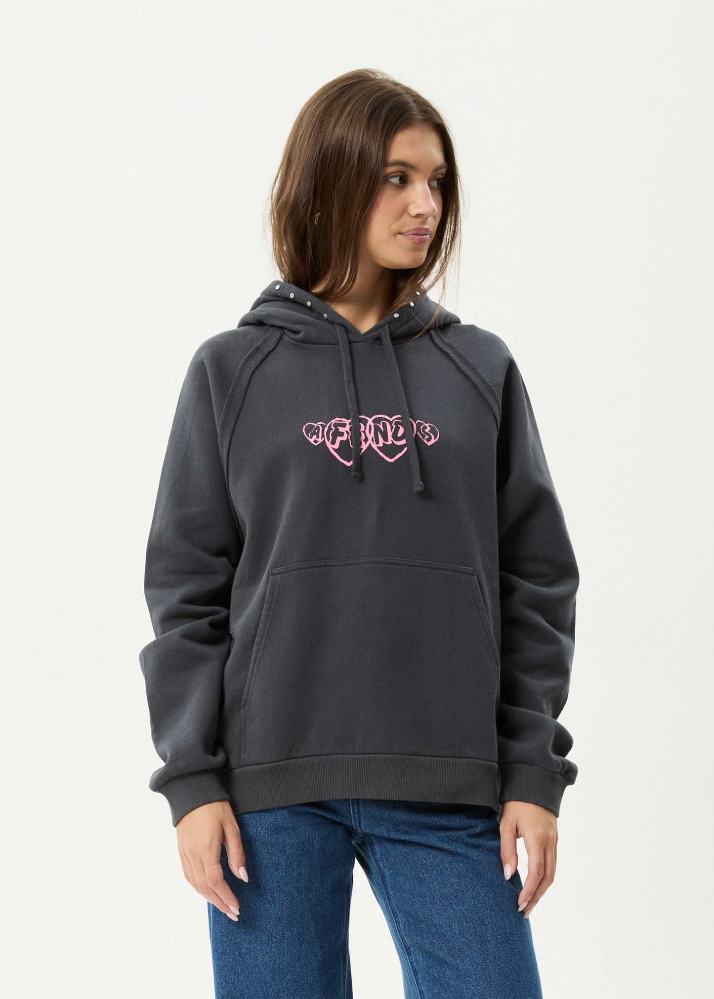 AFENDS Womens Hardware -  Hoodie - Charcoal