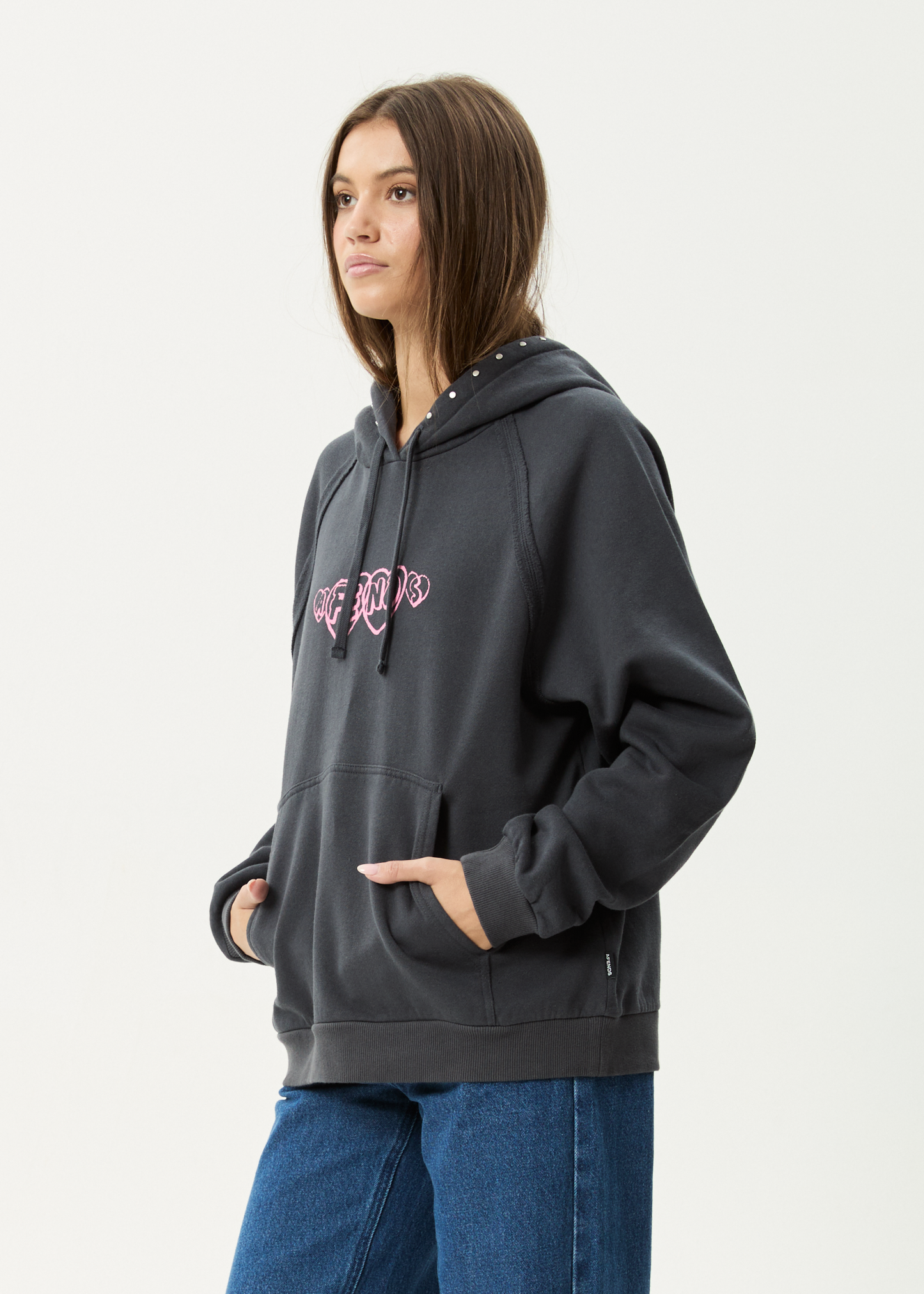 AFENDS Womens Hardware -  Hoodie - Charcoal