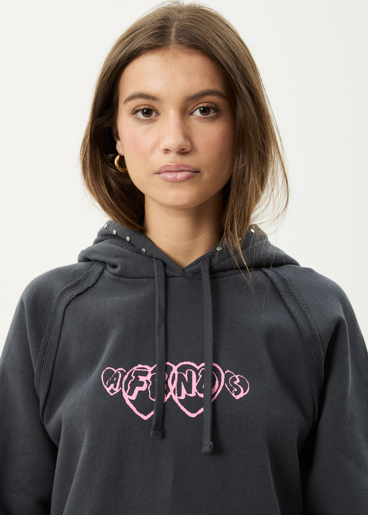 AFENDS Womens Hardware -  Hoodie - Charcoal