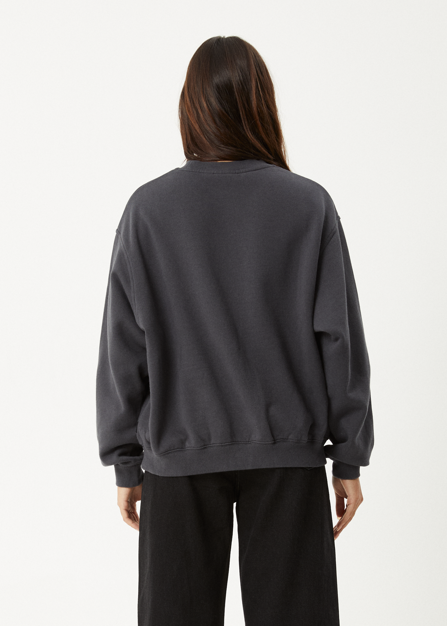 AFENDS Womens Karlee -  Crew Neck Jumper - Charcoal
