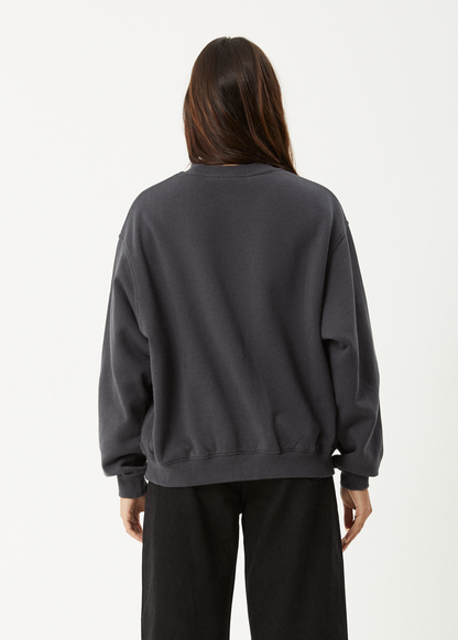 AFENDS Womens Karlee -  Crew Neck Jumper - Charcoal